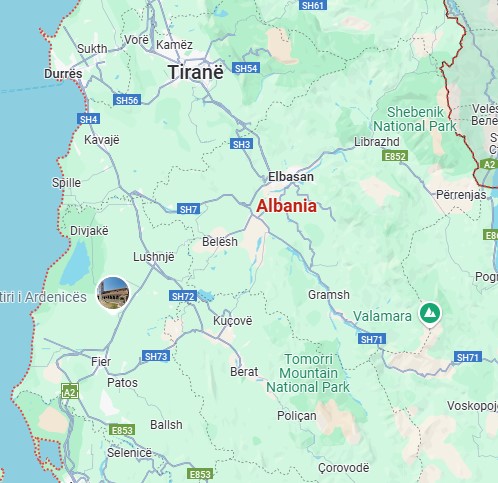 Map of Albania