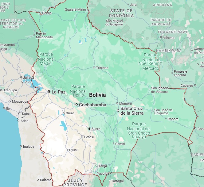 Map of Bolivia