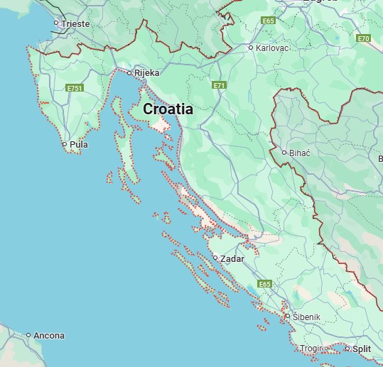 Map of Croatia