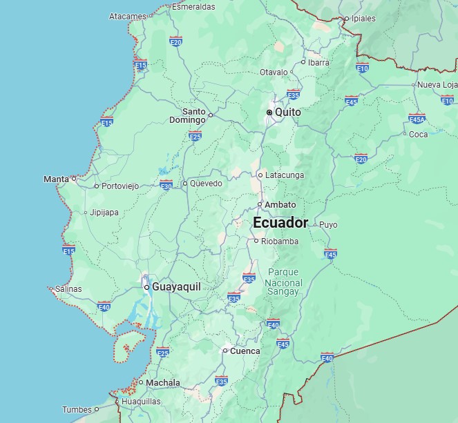 Map of Ecuador