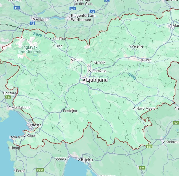 Map of Slovenia